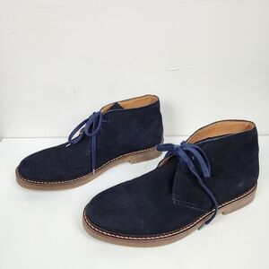 Reserved Blue and Tan Chukka Boots with Suede Finish, Nwob
